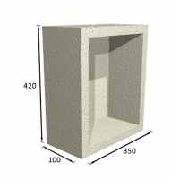 Tileable Recessed Niche Waterproof Storage Unit 35 x 160 x 18cm - EMSU-05-0570