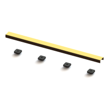 Elements Linear Waste Cover 600mm in Brushed Brass