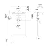 Abacus Direct Easi Plan 1.18m Bidet Fixing Frame