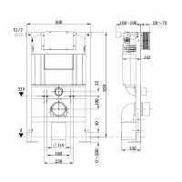 Abacus Easi-Plan Wall Mounted 980mm WC Frame Dual Flush