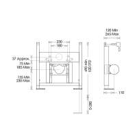 Abacus 820mm Easi-Plan Wall Mounted WC Frame Dual Flush