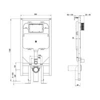Scudo Wall Hung Toilet Fixing Frame and Cistern