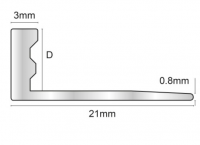 Genesis 30mm x 9mm x 900mm Aluminium Z-Bar Carpet To Tile Threshold - Matt Brass