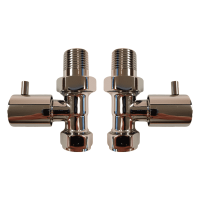 Eastbrook Minimalist Chrome Straight Radiator Valves - Pair