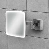 HiB Eclipse Square Magnifying LED Bathroom Mirror - 21200