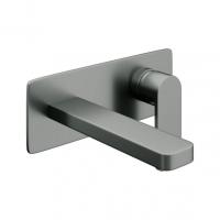 Abacus Edge Wall Mounted Basin Mixer - Anthracite