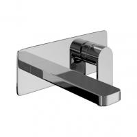 Abacus Edge Wall Mounted Basin Mixer - Chrome