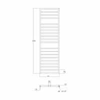 Abacus Metro Bathroom Towel Rail - 1193 x 500mm - Matt Black