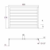 Abacus Elegance Viento Stainless Steel Radiator 1800 x 550mm