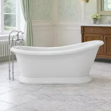Bayswater Boat 1690 x 740mm White Slipper Freestanding Bath