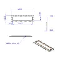 Abacus Elements Stainless Steel Infinity Waste Finishing Trim 1000mm