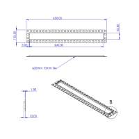 Abacus Elements Stainless Steel Linear 300mm Waste Finishing Trim