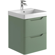 Scudo Ella 500 Sage Green Wall Hung Vanity Unit