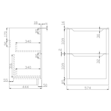 Halite 600mm White Waterproof Vanity Unit with Basin