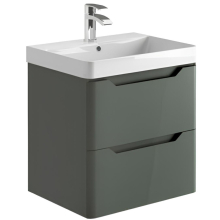 Scudo Ella 600 Anthracite Wall Hung Vanity Unit