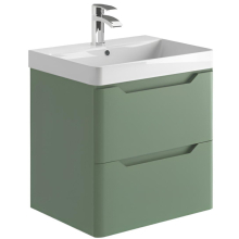 Scudo Ella 600 Sage Green Wall Hung Vanity Unit