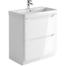 Scudo Ella 800 Gloss White Vanity Unit