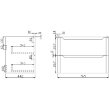 Abacus S3 Concepts Wall Hung Vanity Unit 800mm - Matt White