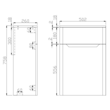 Scudo Ella 500 Sage Green Vanity Unit