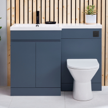 Pekin 815mm Matt Storm Blue Wall Hung Vanity Unit with Ceramic Basin