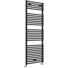 Estaires 500 x 1450mm Round Black Towel Radiator