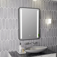 Scudo Alfie LED Mirror Black 600 x 800mm