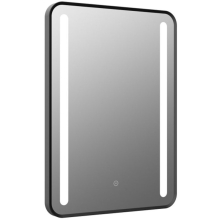 Estaires 500 x 700mm Rounded Black Front-Lit LED Mirror 