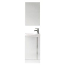 Royo Elegance 455mm Floorstanding Cloakroom Unit with Mirror in Gloss White