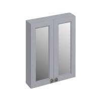 Burlington 60cm Grey Double Door Mirror Cabinet