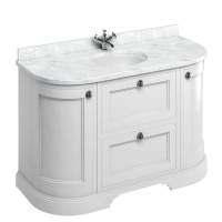 Bayswater 1200mm Traditional Curved Basin Cabinet - Pointing White