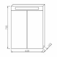 Abacus Pure Mirror Bathroom Cabinet - 500mm