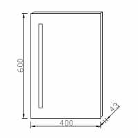 Scudo Aurora Back-Lit LED Bathroom Mirror with Shaver Socket - 600 x 1200mm