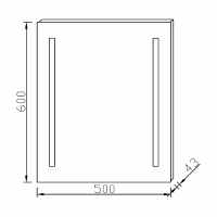 Abacus 400 x 600mm - Pure LED Bathroom Mirror