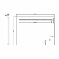 Abacus Pure Mirror Bathroom Cabinet - 500mm