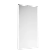 Abacus Line 800 x 500 Matt Silver Framed LED Mirror
