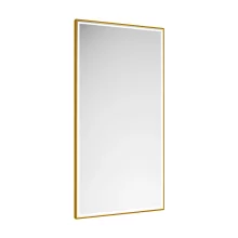 Abacus Line 800 x 500 Brushed Brass Framed LED Mirror