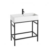 Abacus Concept Noir 1 Tap Hole 800mm Basin  & Black Washstand