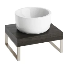 Abacus Concept Cloud 500mm Shelf, Lava With Brushed Stainless Steel Towel Hangers