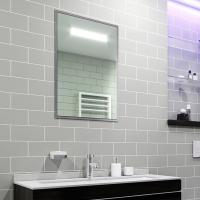 Abacus Recessed Cabinet with Mirror and Shelves - Silver Surround
