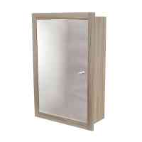 Nilo Trio Recessed Cabinet with Mirror and Shelves by Abacus Direct