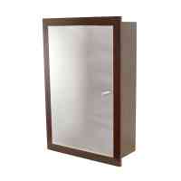 Wenge Trio Recessed Cabinet with Mirror and Shelves by Abacus Direct