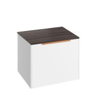 Vouille 510mm Wall Hung 2 Drawer Basin Unit & Basin - Grey Gloss