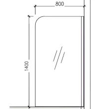 Roman Embrace Folding Bath Shower Screen - EBV213S