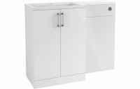 Butler 1100mm L-Shape Furniture Pack - White Gloss - Bathrooms To love