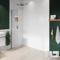 Abacus 8mm Wetroom Shower Screen Glass 290mm
