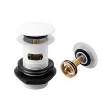Frontline White Push Button Basin Waste - Slotted