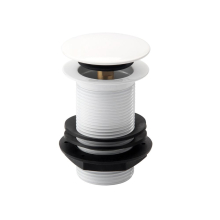 Frontline White Push Button Basin Waste - Unslotted