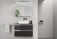 Royo Elegance 455mm Floorstanding Cloakroom Unit inc Mirror Sandy Grey