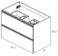 VitrA Ecora 900mm Washbasin Unit - Gloss White