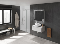 Royo Elegance 455mm Floorstanding Cloakroom Unit with Mirror in Gloss White